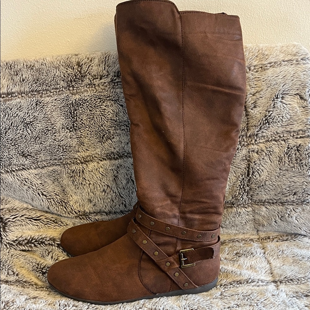 Elegant Brown Over the Knee Boots